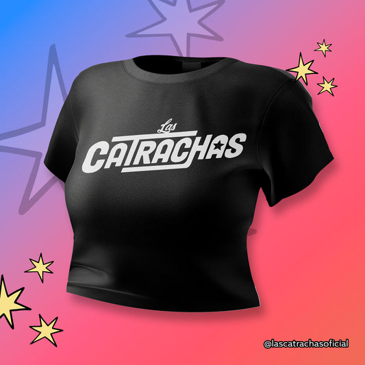 Las Catrachas Crop Top -Negro