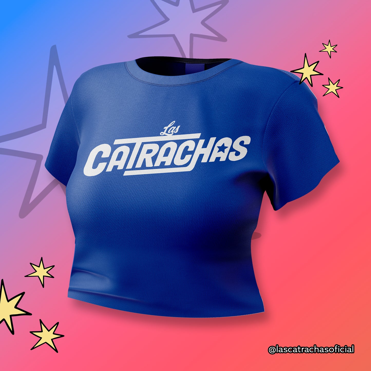 Las Catrachas Crop Top - Azul